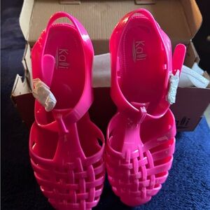 Kali hot pink sandals, nib, various sizes
